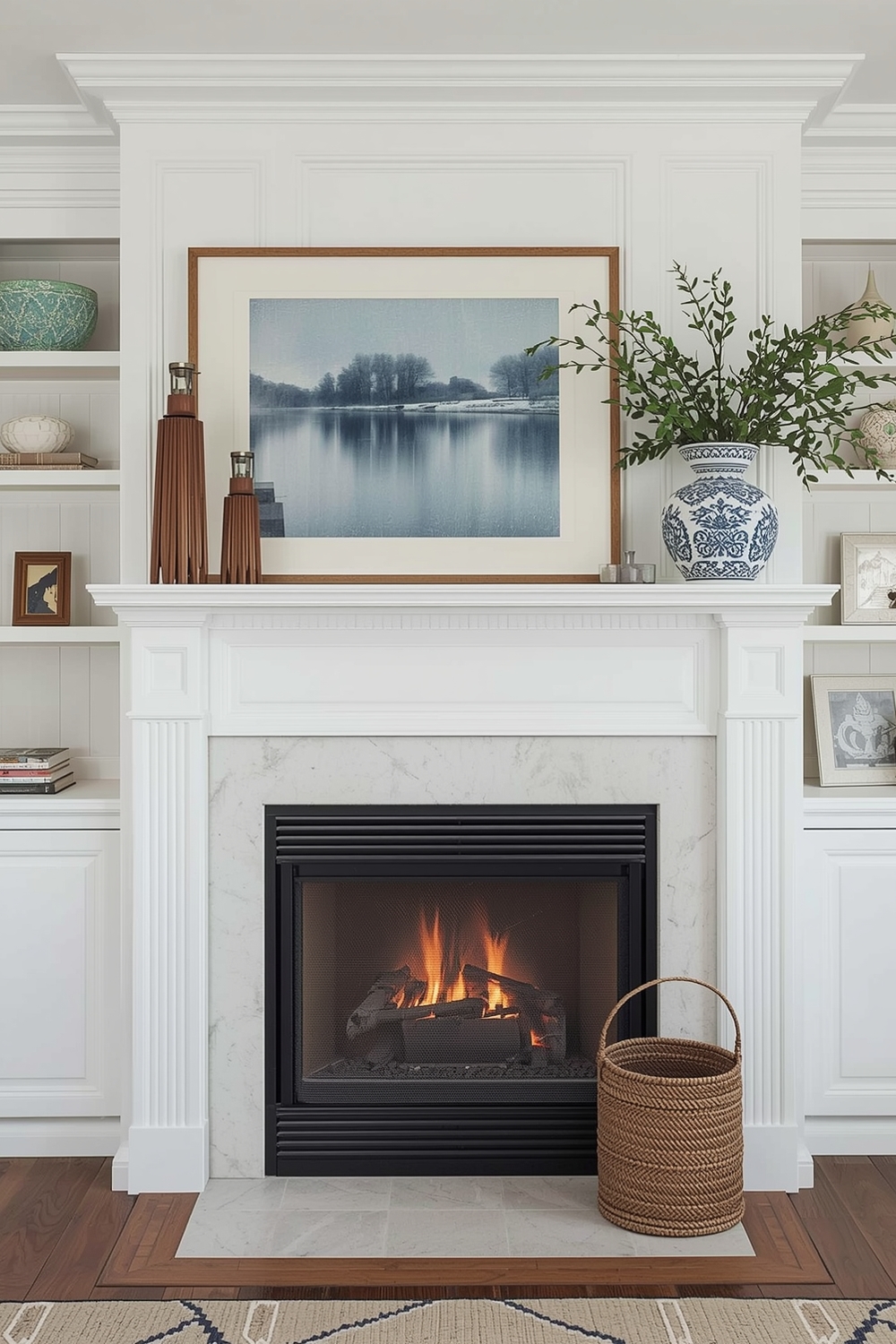 Functional Fireplace Workspace Plans