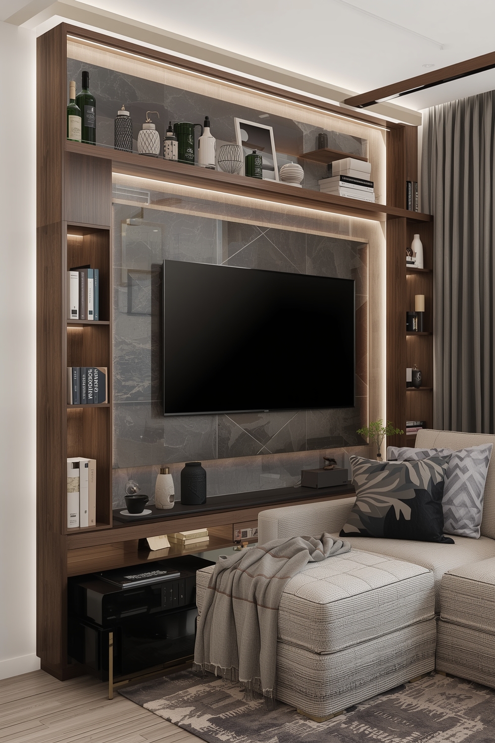Functional Living Room TV Wall Design Concepts