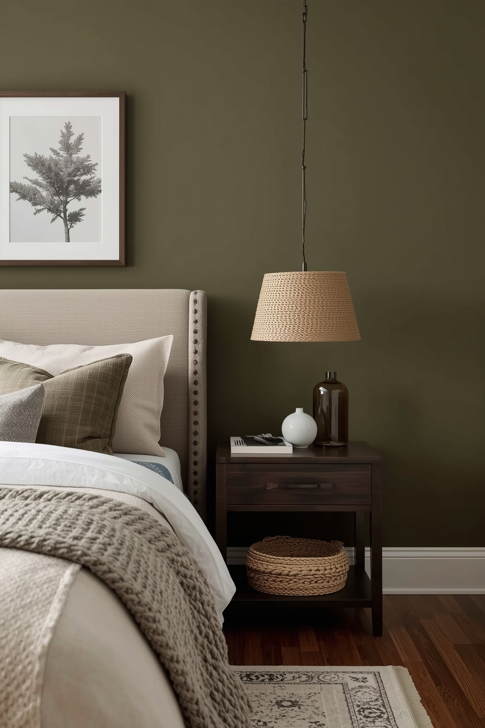 Functional Olive Green Bedroom Concept Ideas