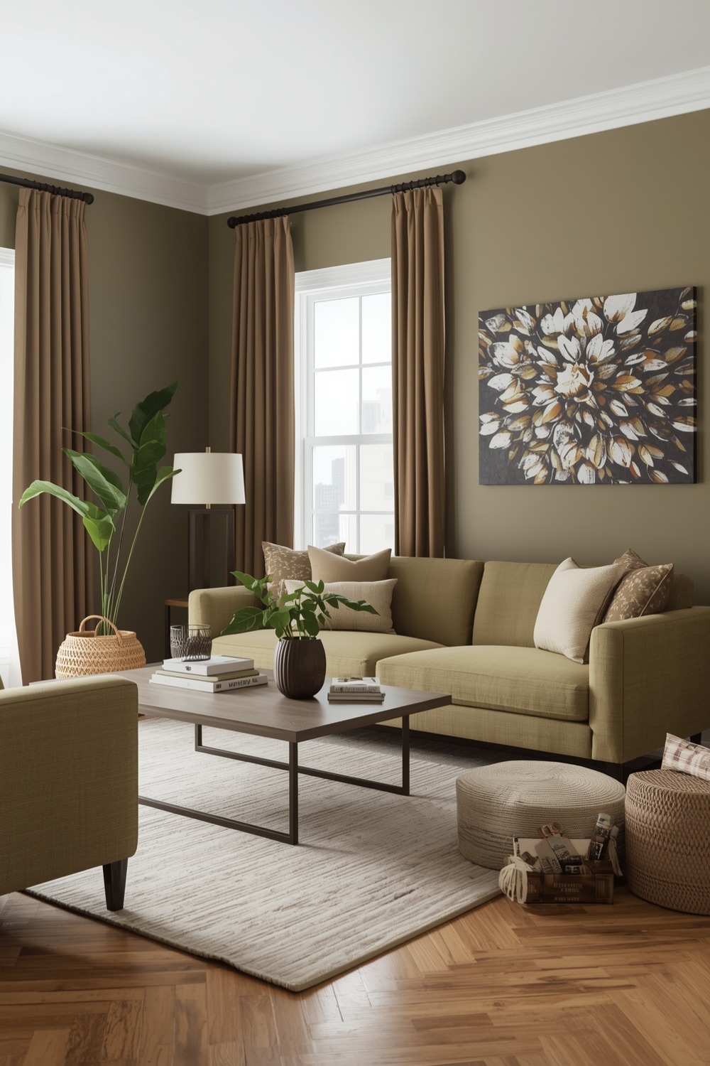 Functional Olive Green Living Room Layout Guides