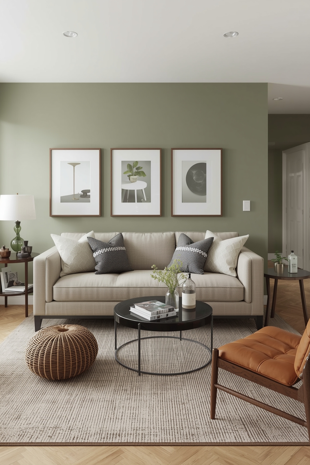 Functional Sage Green Living Room Layout Examples