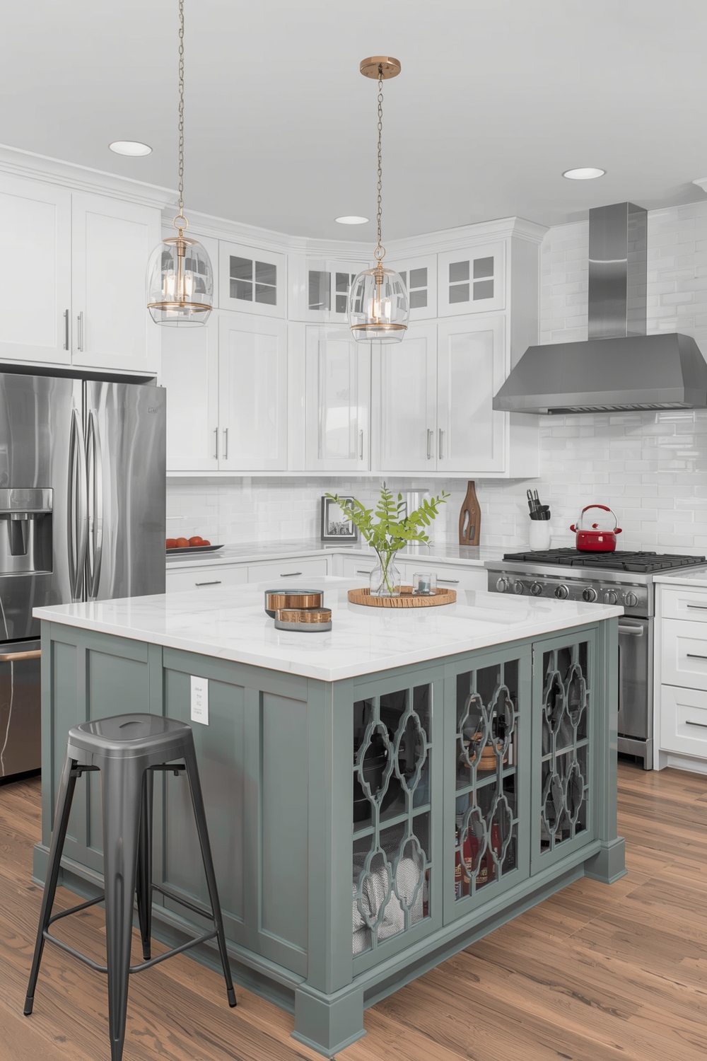 Kitchen Island Color Accent Ideas