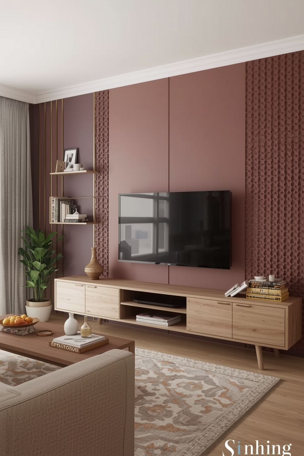 Living Room TV Wall Color Accent Ideas