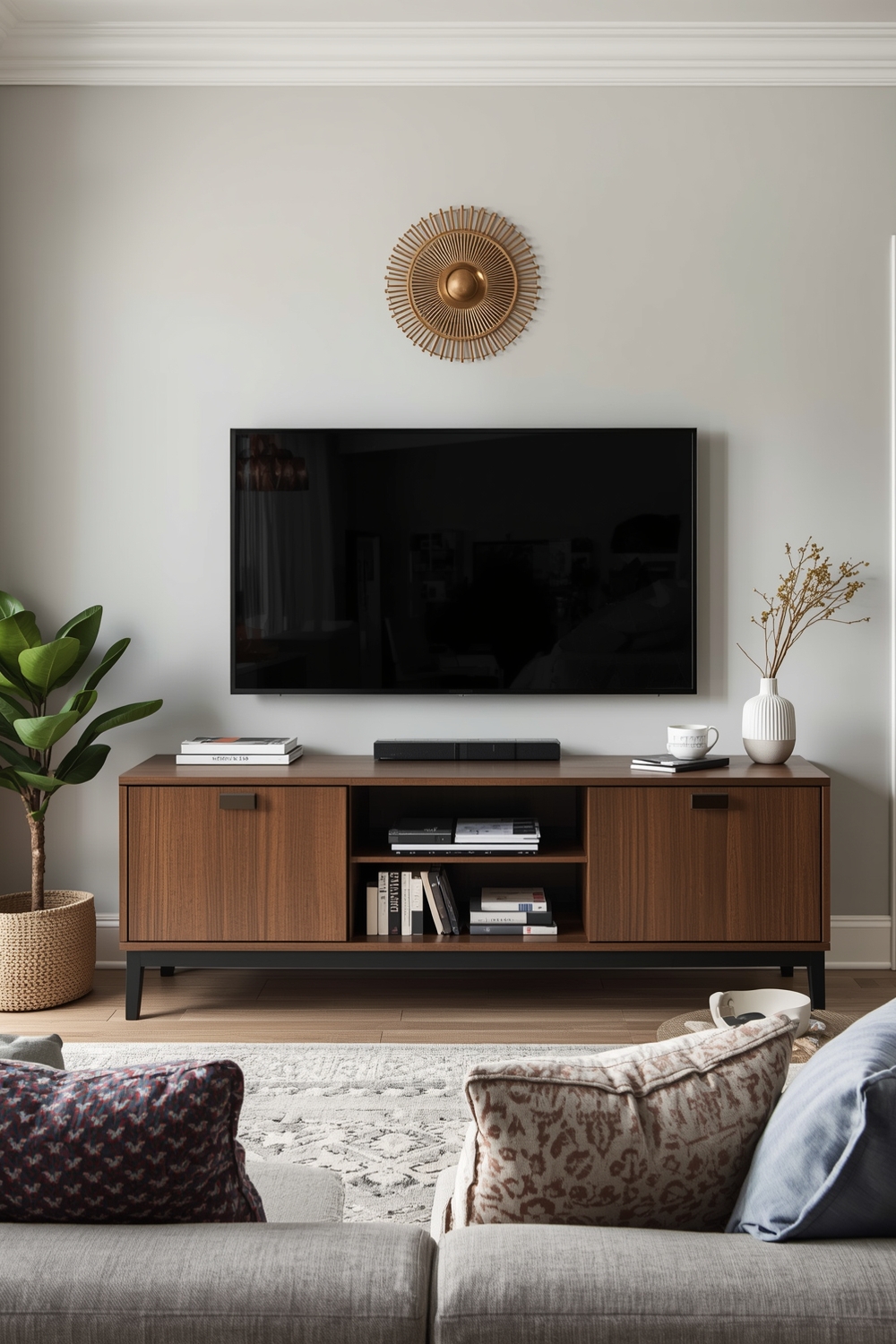 Living Room TV Wall Decor and Styling Tips