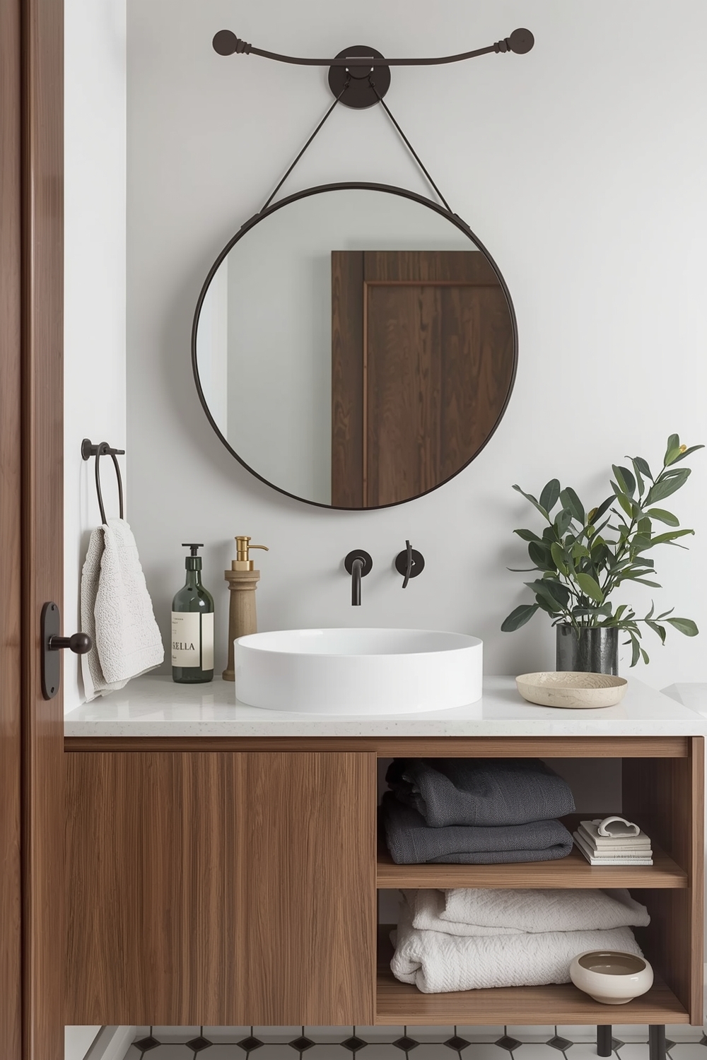 Minimalist Bathroom Mirror Layout Guides