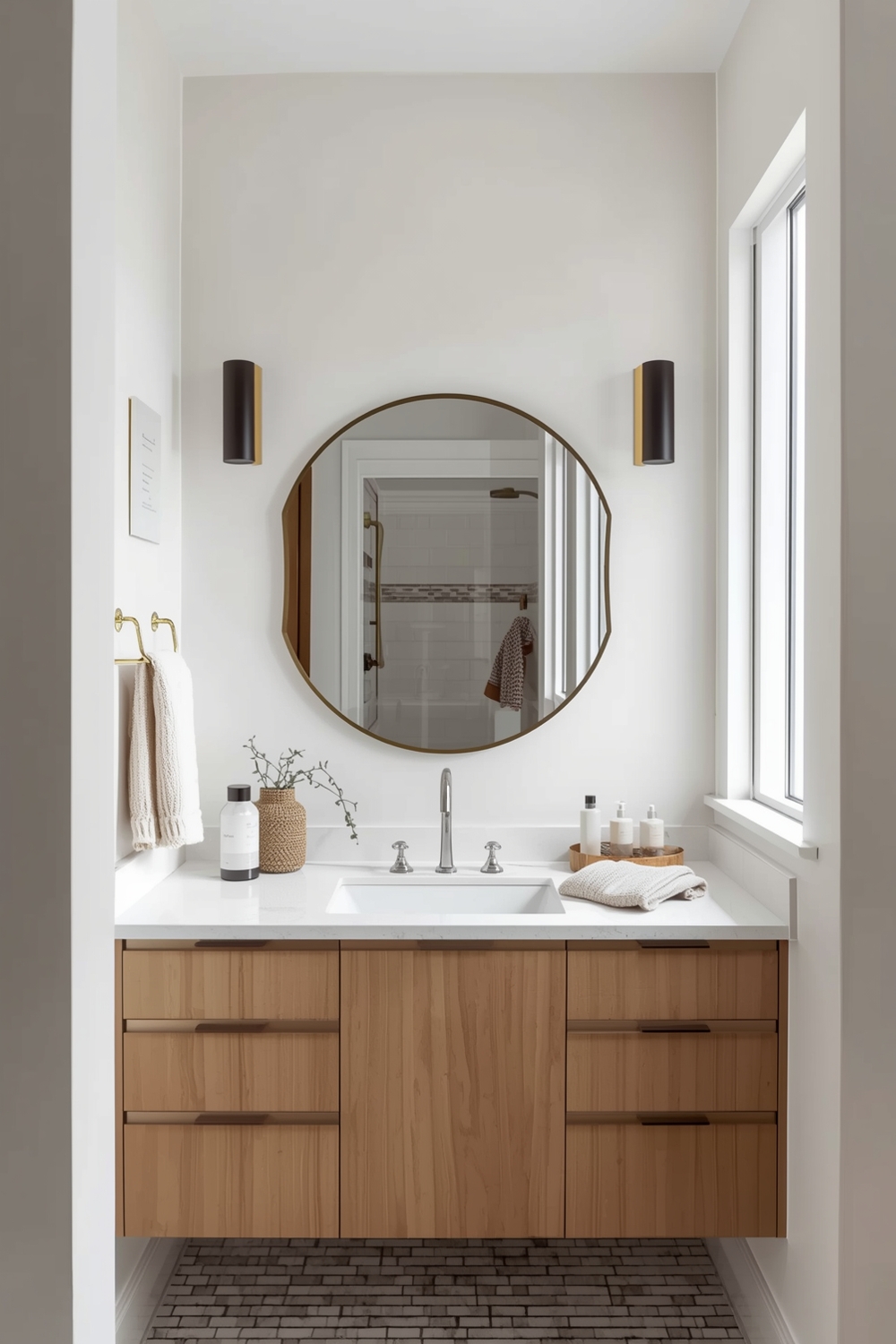 Minimalist Bathroom Mirror Layout Inspirations