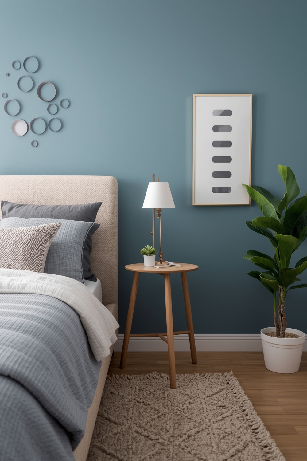 Minimalist Blue Bedroom Layout Guides