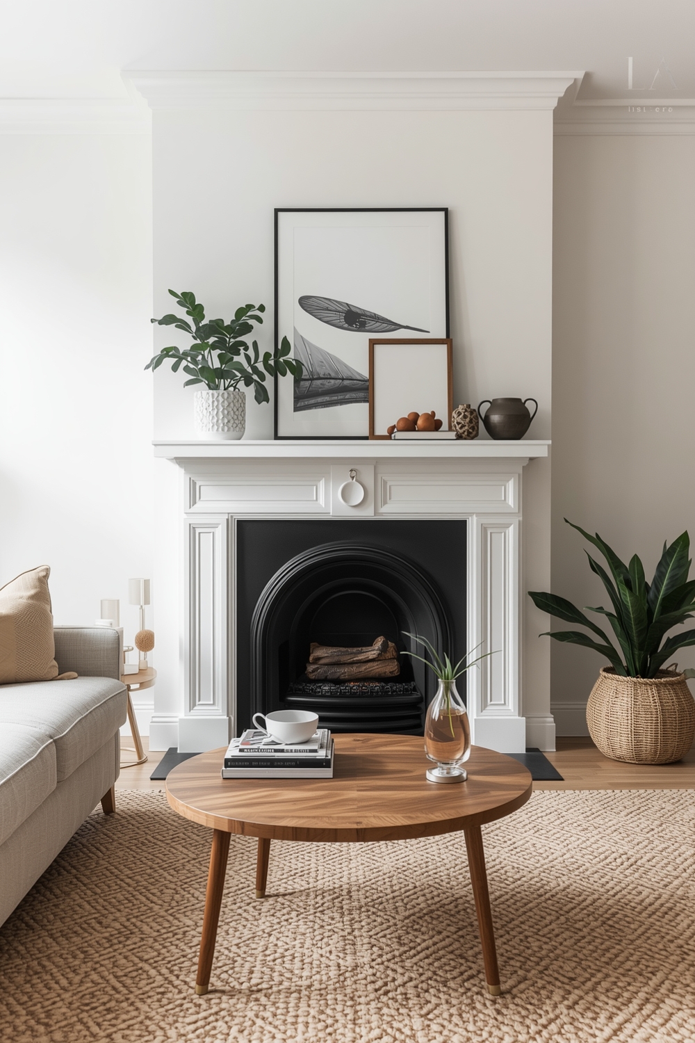 Minimalist Fireplace Layout Concept Boards