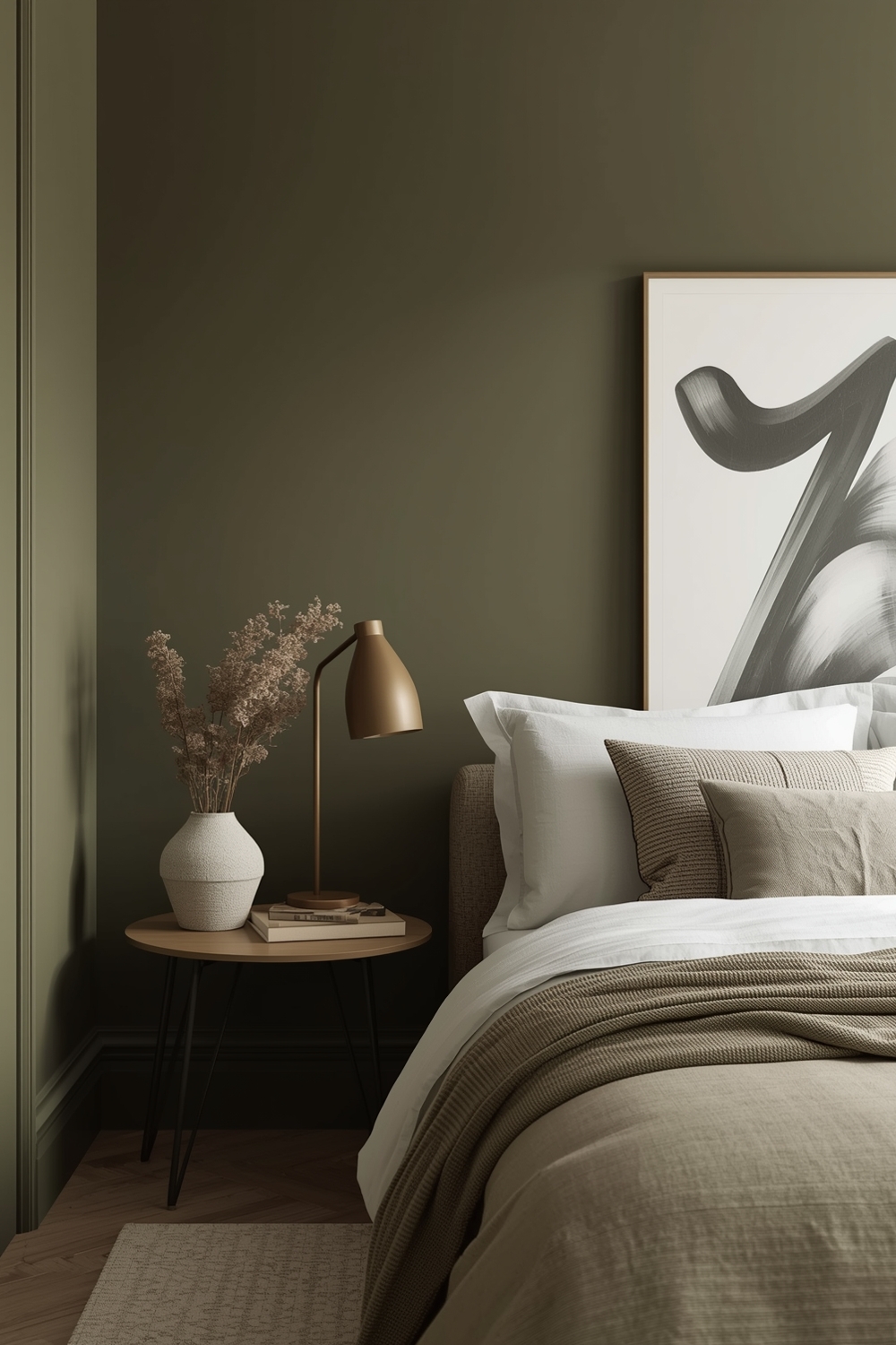 Minimalist Olive Green Bedroom Design Inspirations