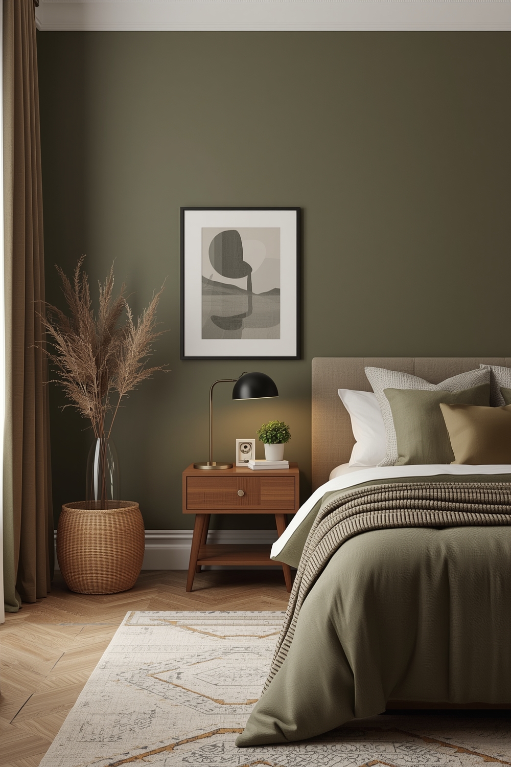 Minimalist Olive Green Bedroom Layout Guides