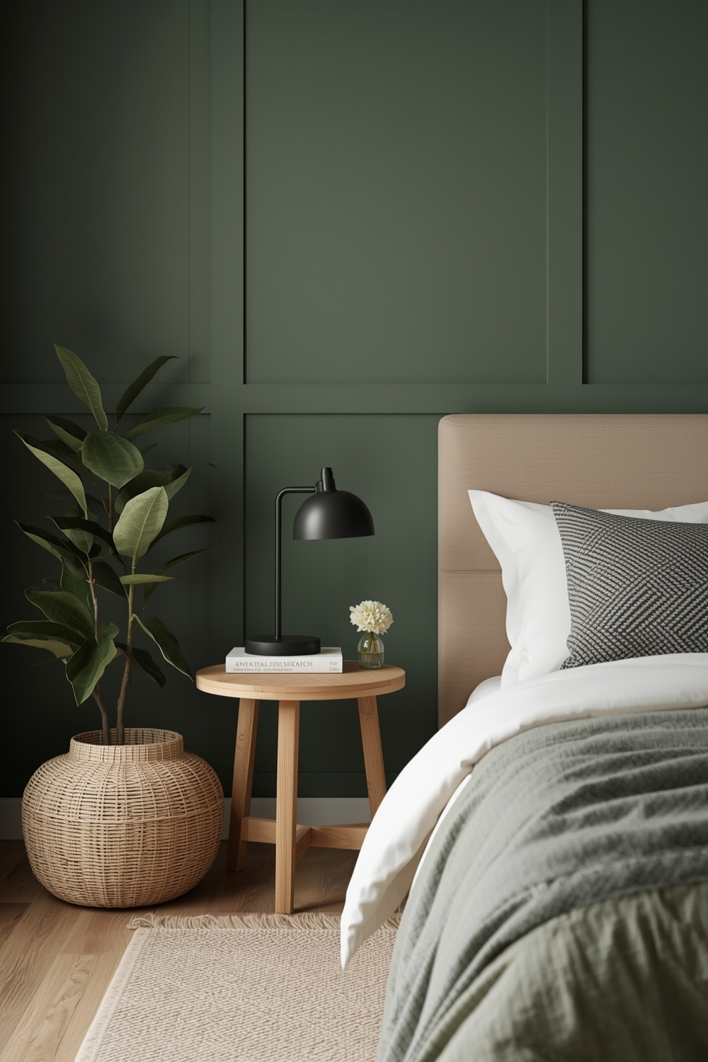 Minimalist Sage Green Bedroom Layout Concept Examples