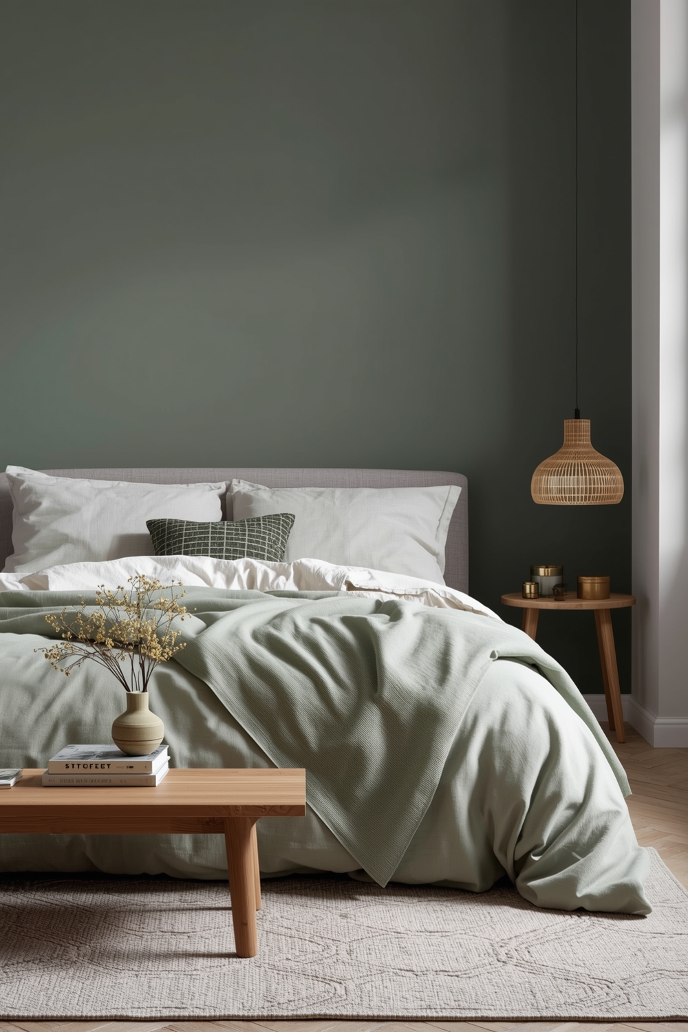 Minimalist Sage Green Bedroom Layout Concept Guides