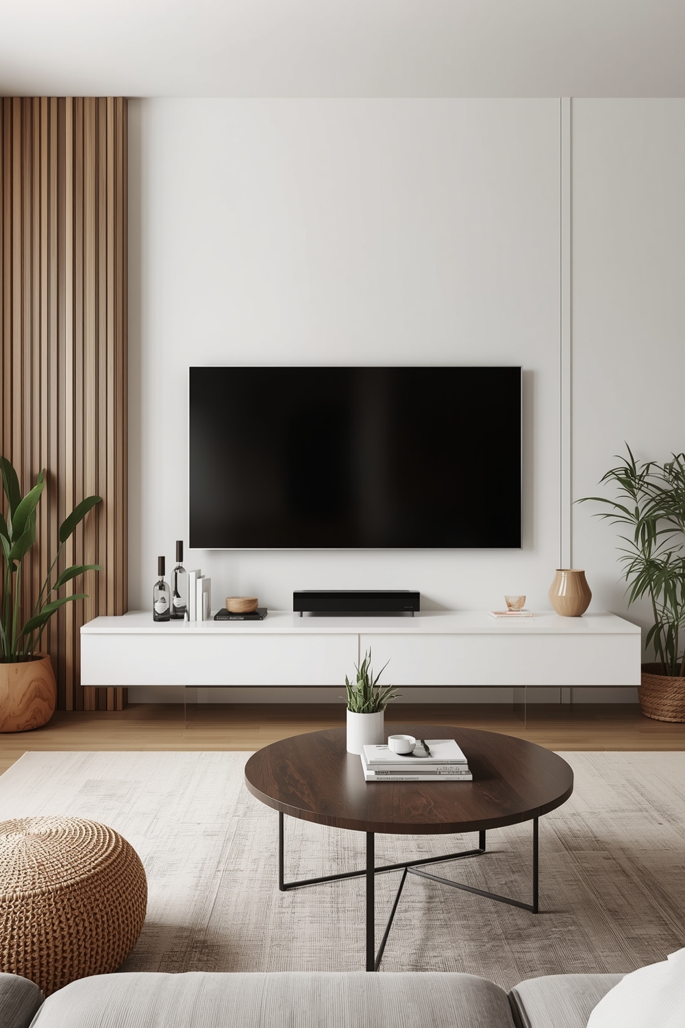 Minimalist TV Wall Layout Concept Guides