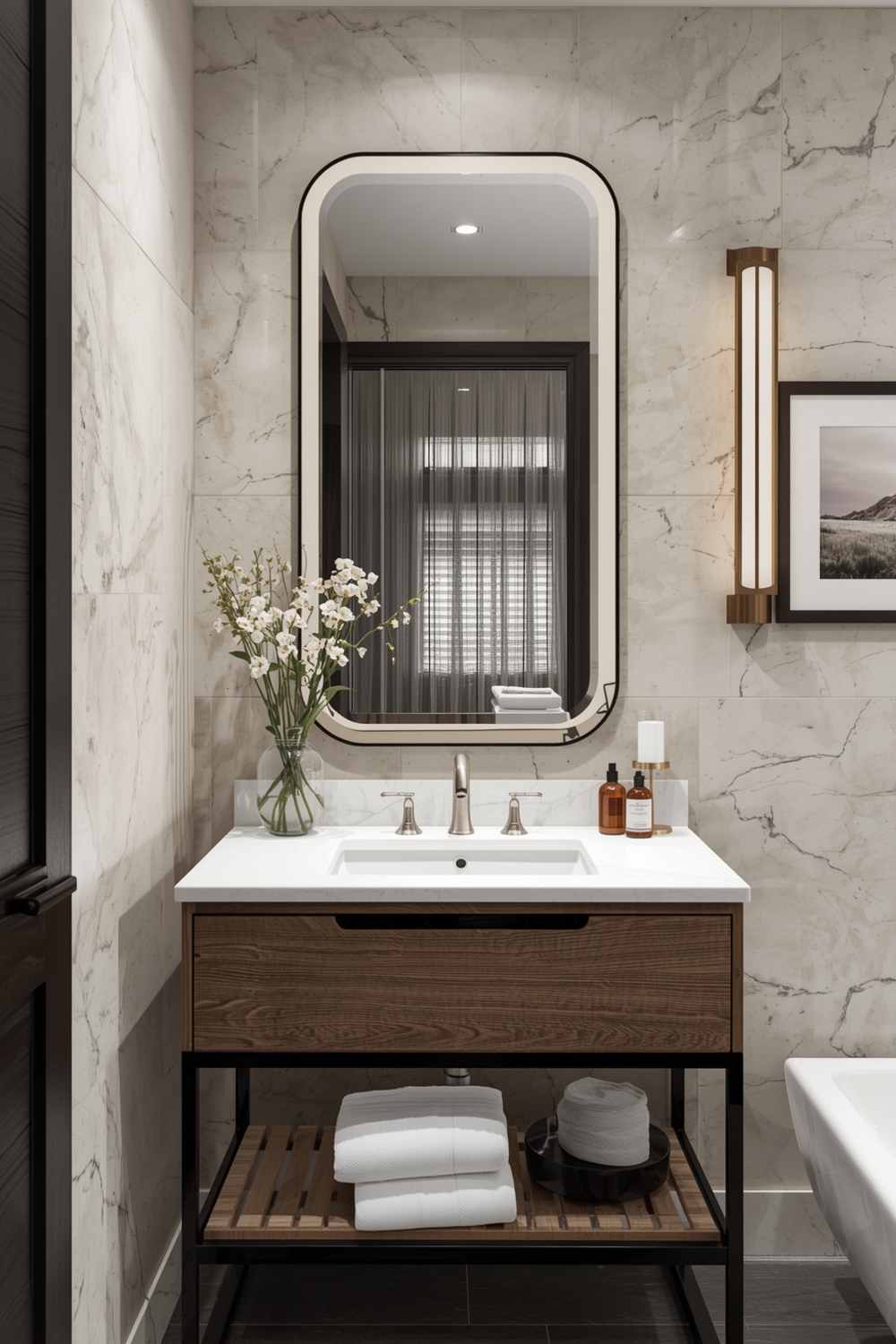Modern Bathroom Mirror Layout Guides