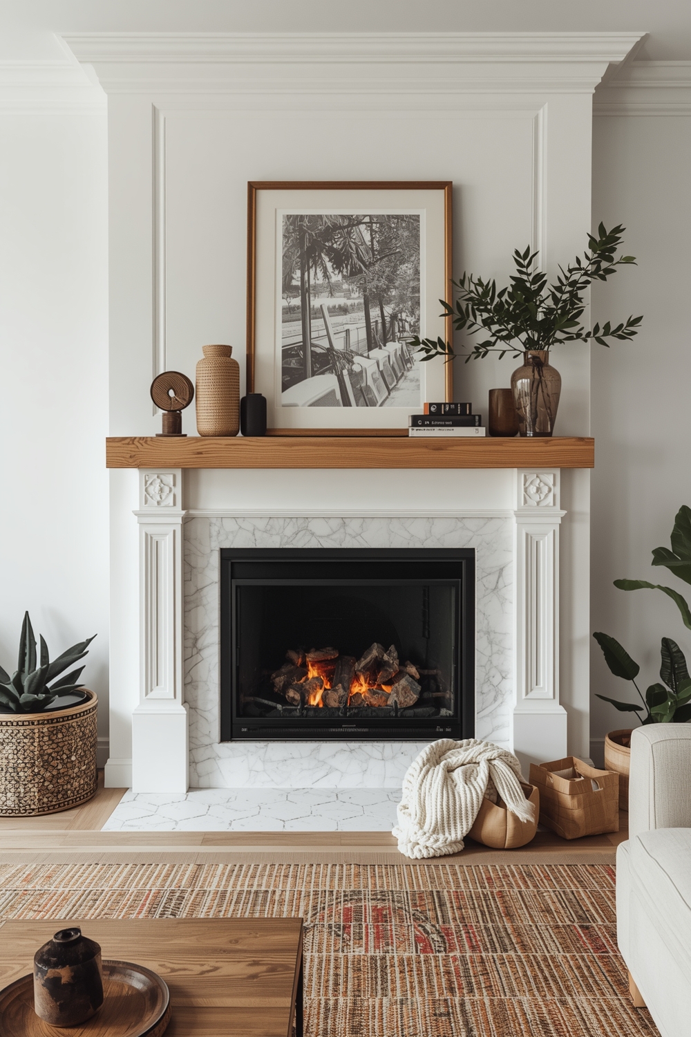 Modern Cozy Fireplace Layout Examples