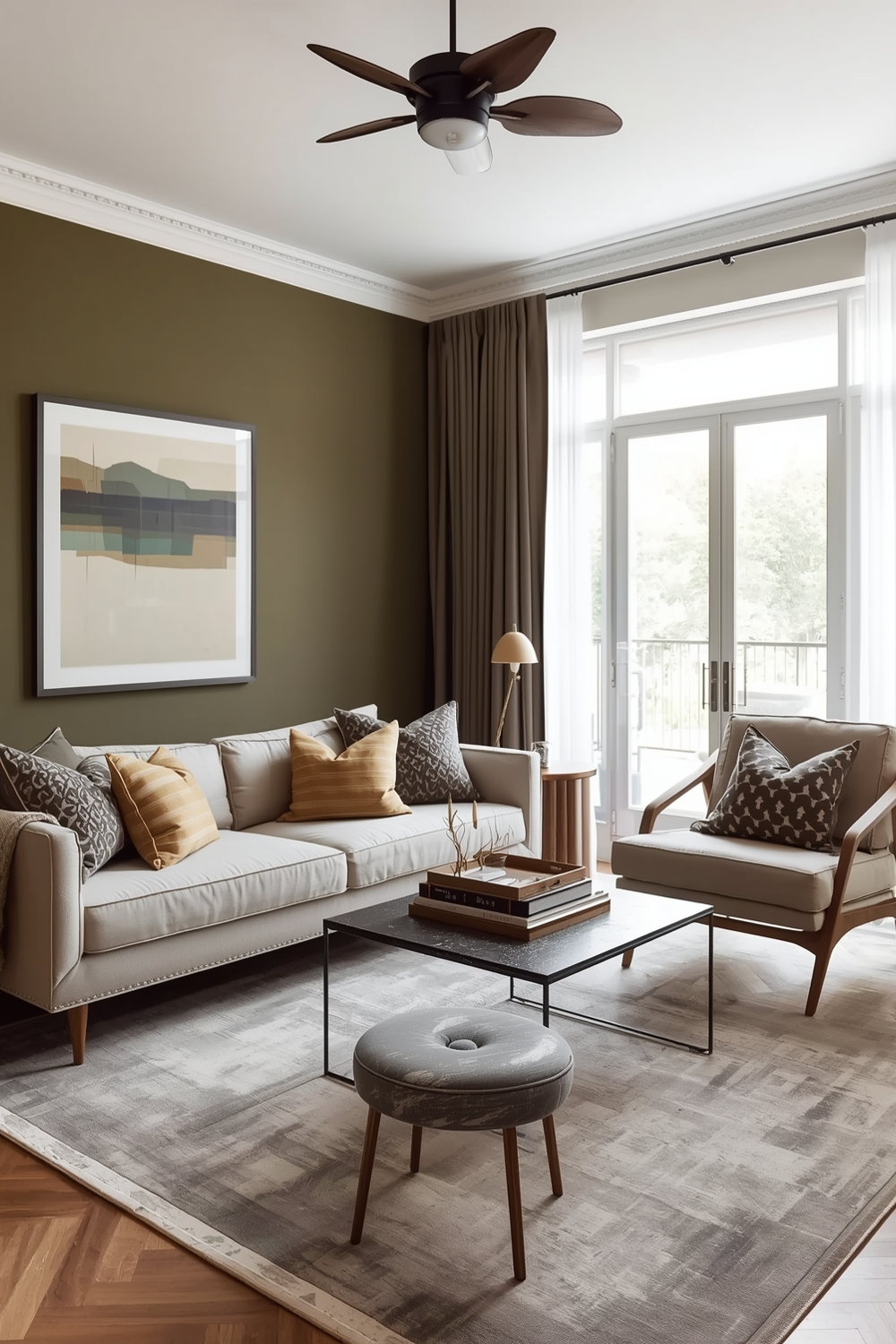 Modern Olive Green Living Room Inspiration Galleries