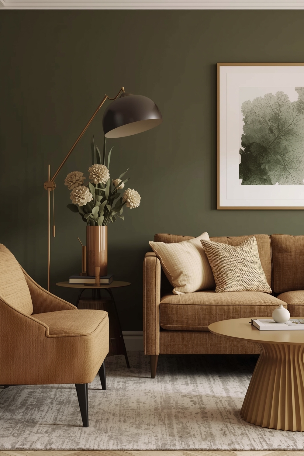 Modern Olive Green Living Room Layout Galleries