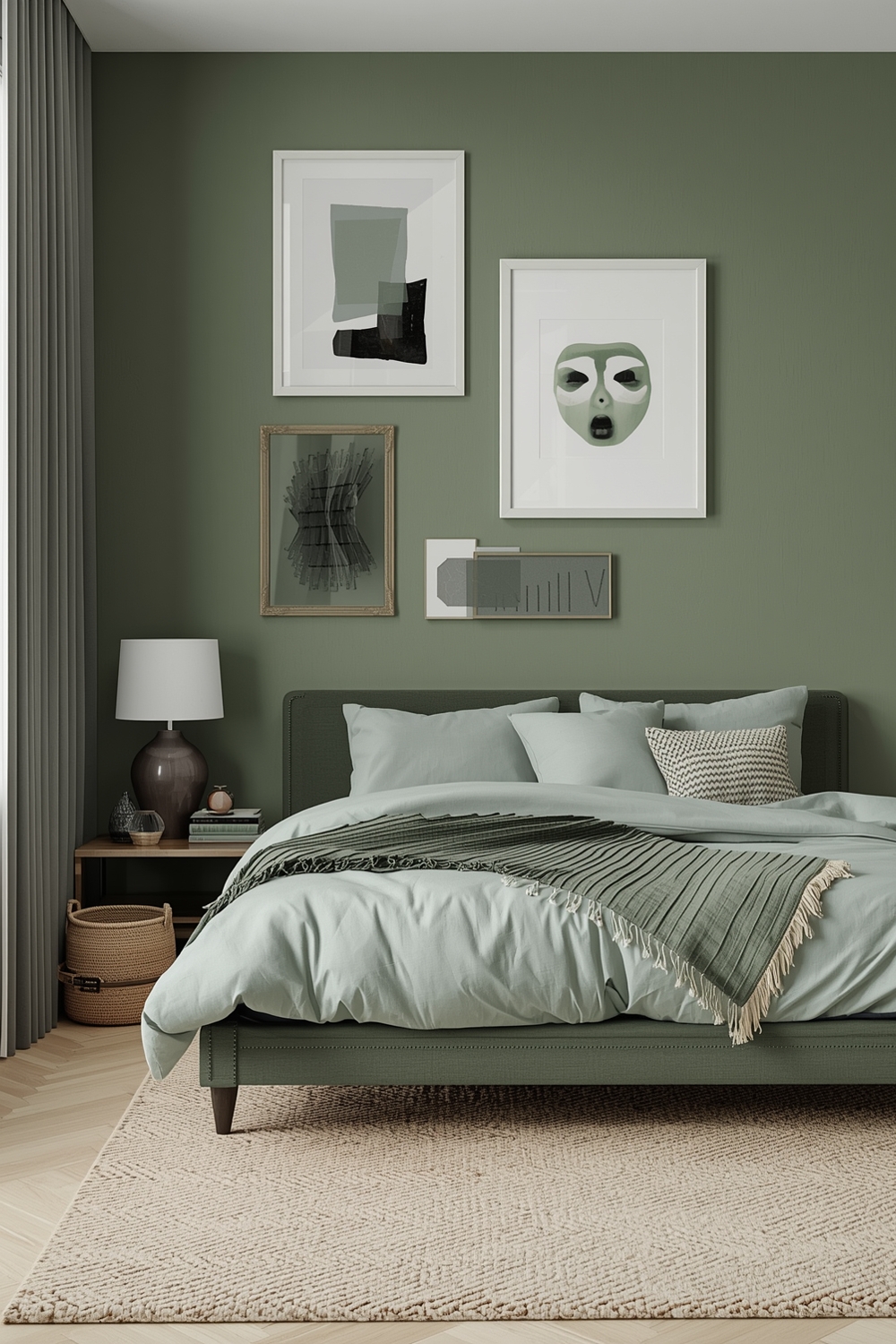 Modern Sage Green Bedroom Idea Boards