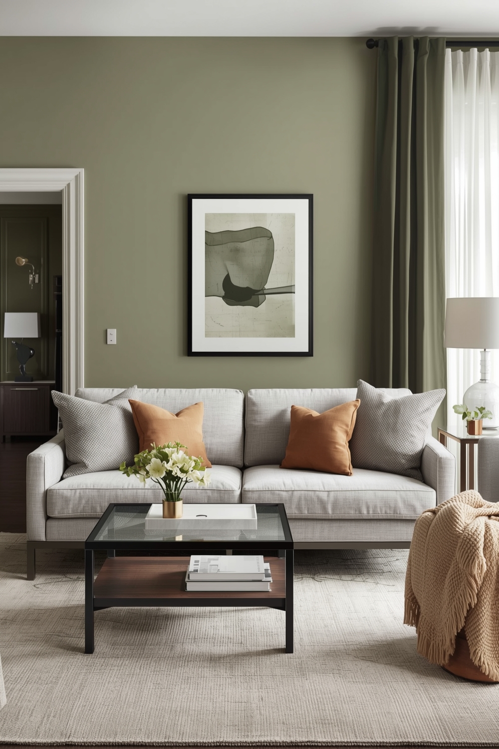 Modern Sage Green Living Room Inspiration Galleries