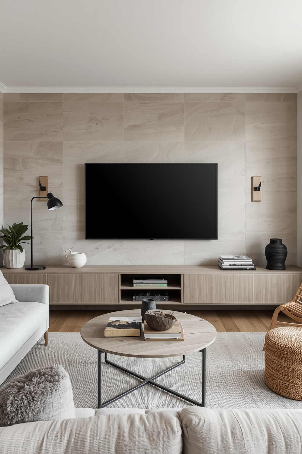 Modern TV Wall Ideas for Lounge Spaces