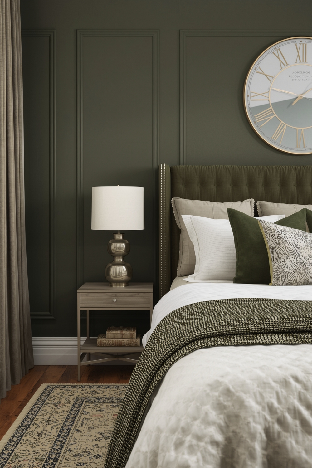 Olive Green Bedroom Accent Layout Galleries