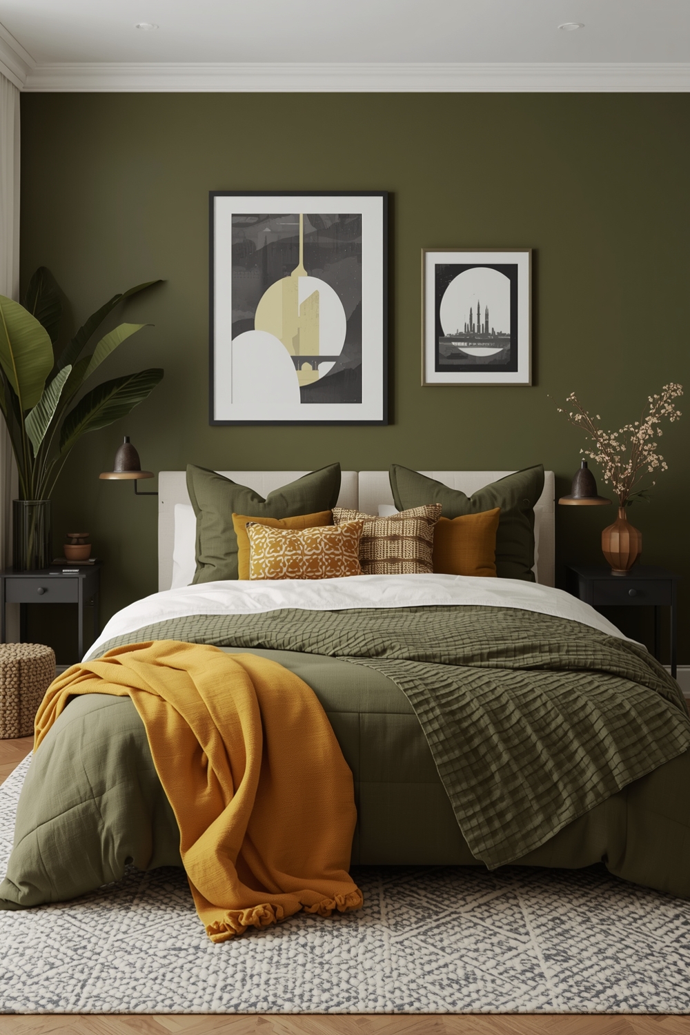 Olive Green Bedroom Decor Inspiration Boards