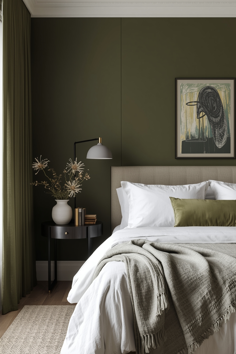 Olive Green Bedroom Design Galleries for Modern Homes