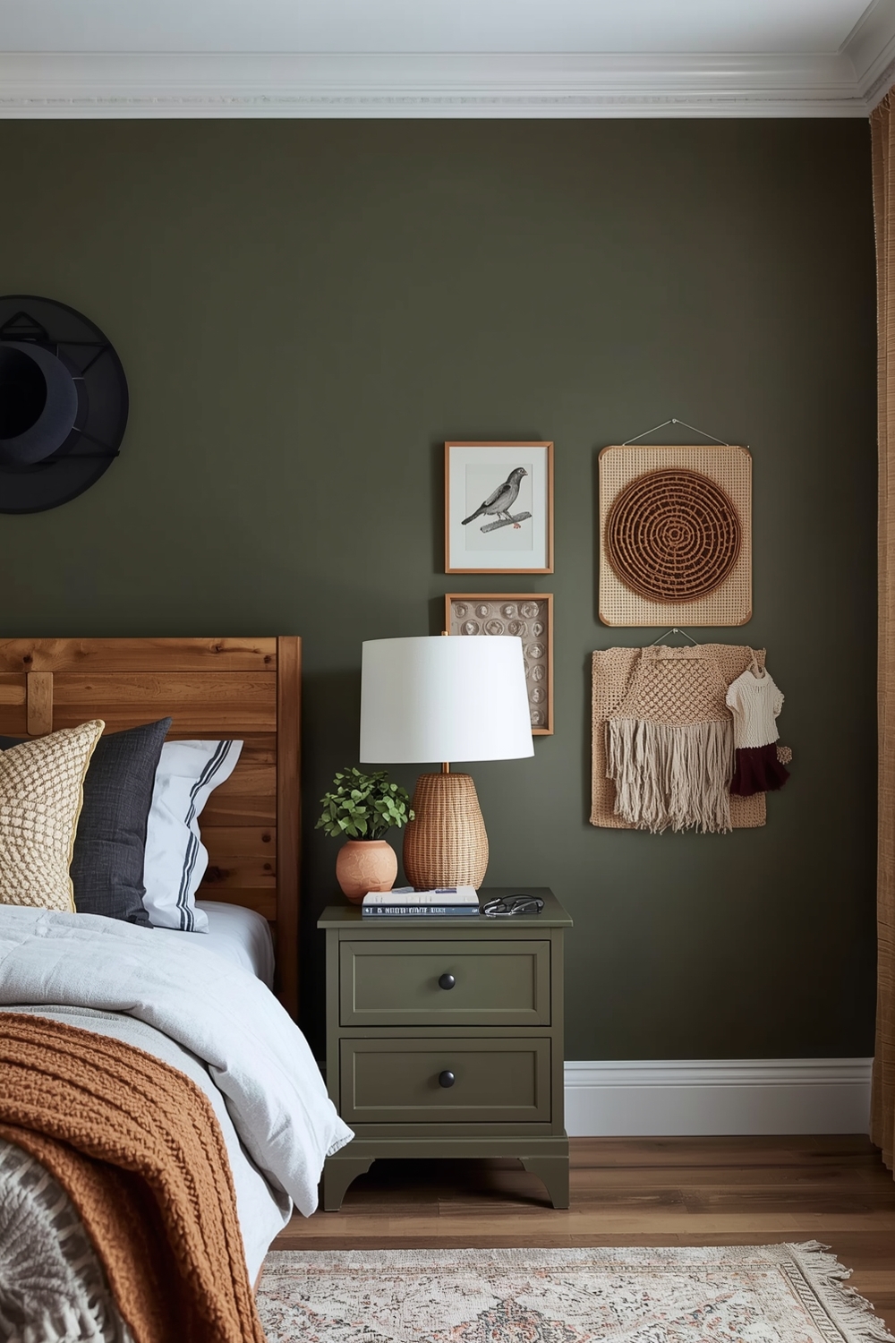 Olive Green Bedroom Storage Solution Boards