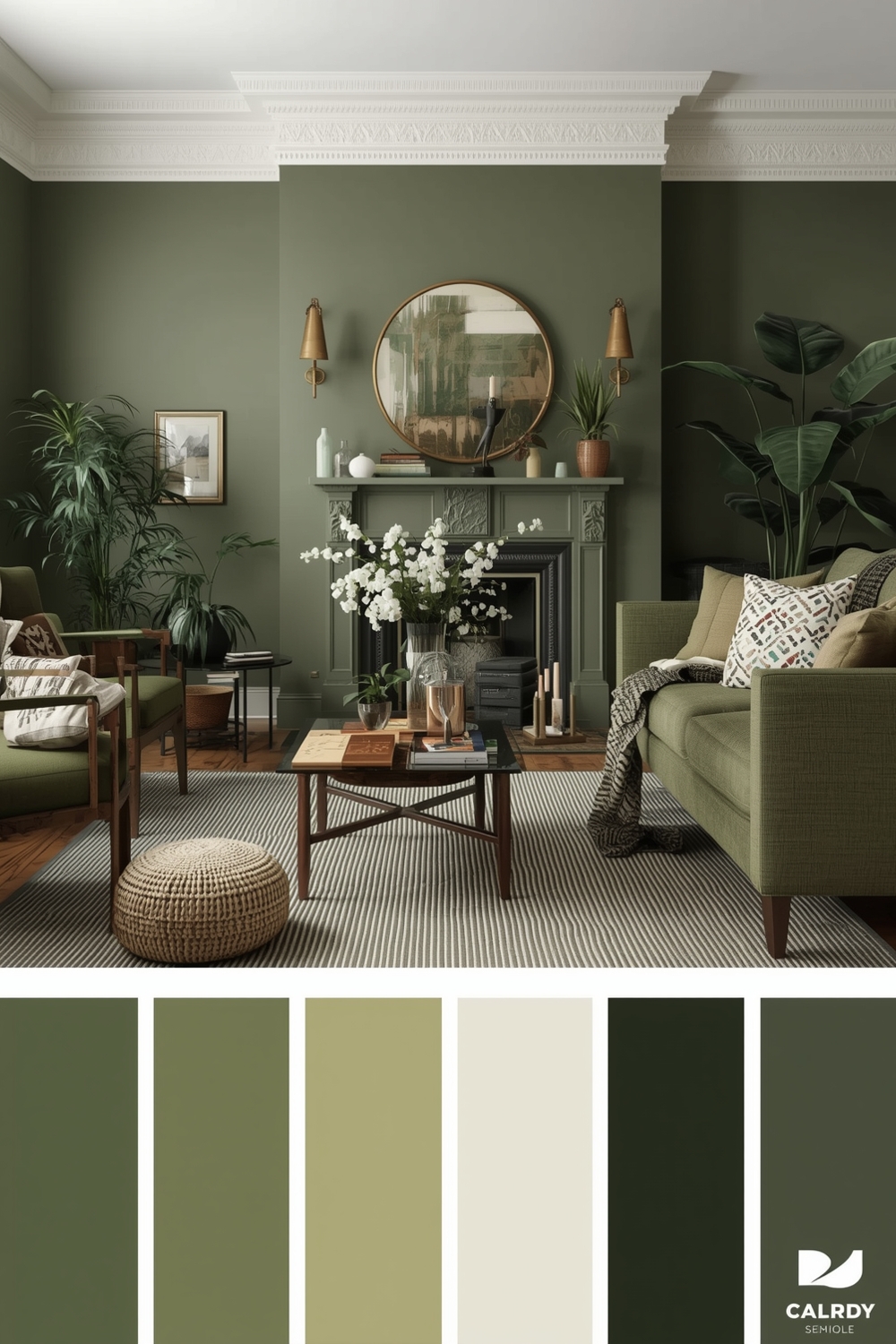 Olive Green Living Room Color Combination Galleries