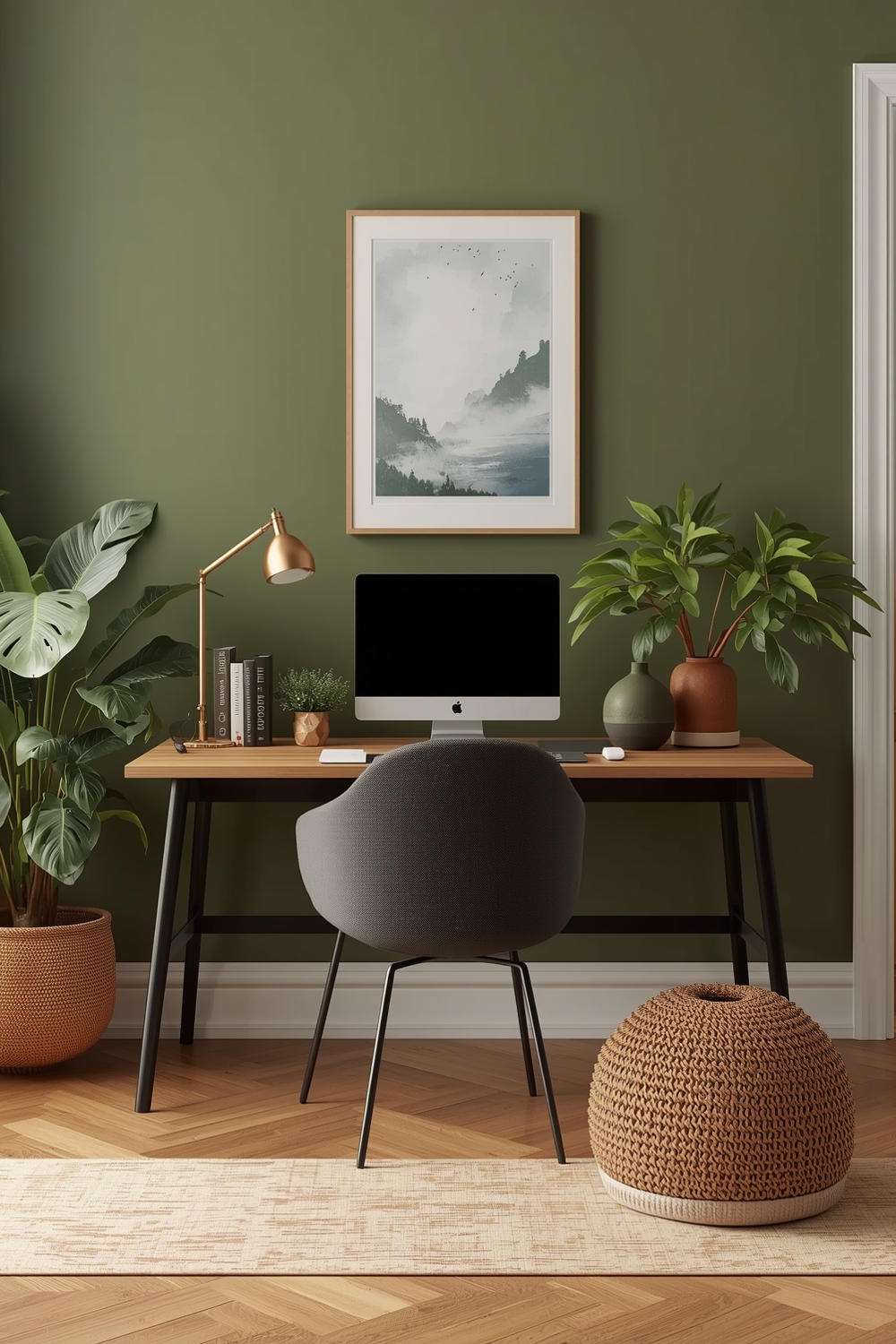 Olive Green Living Room Workspace Layout Galleries