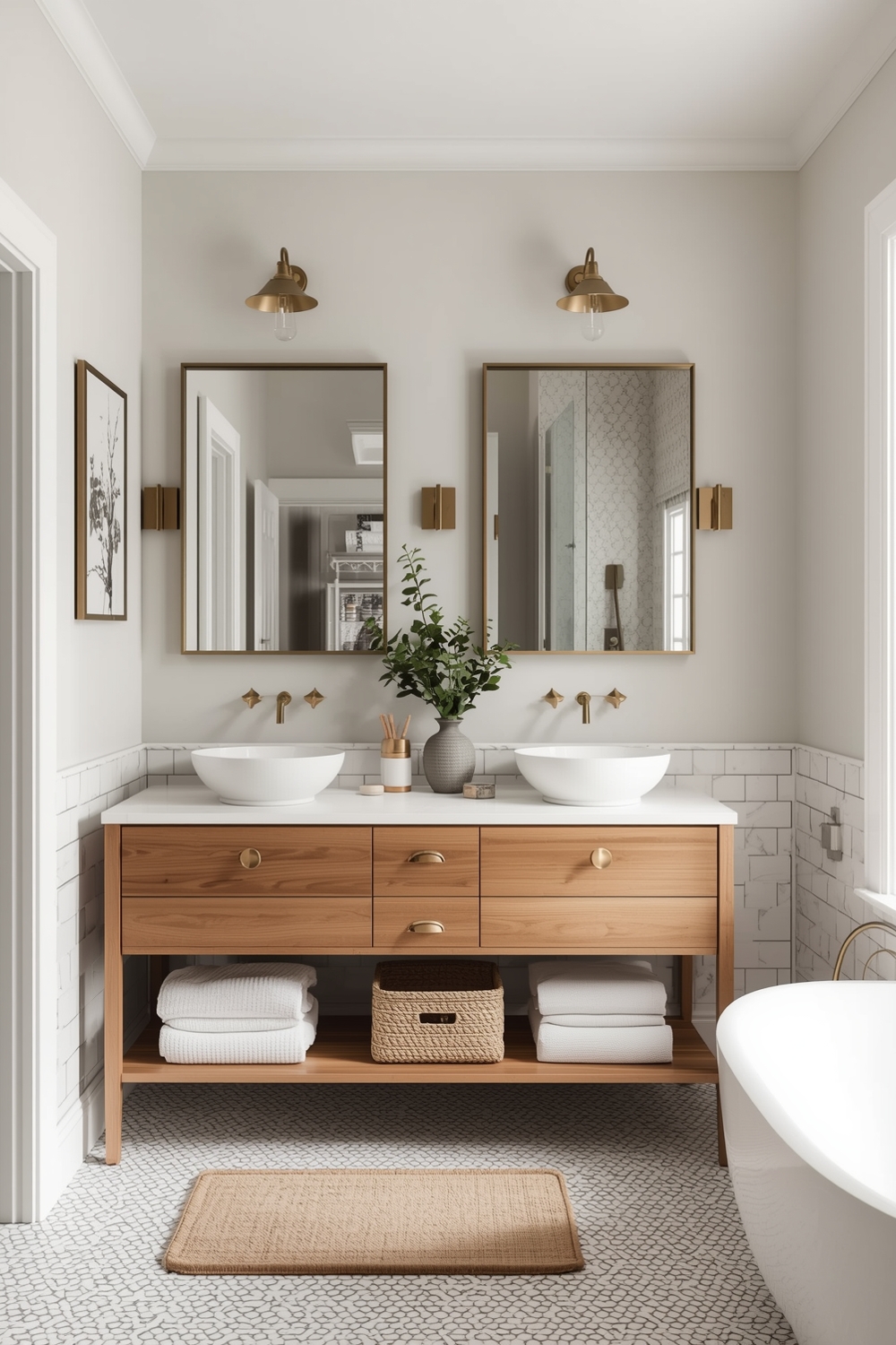 Open Concept Bathroom Mirror Layout Boards