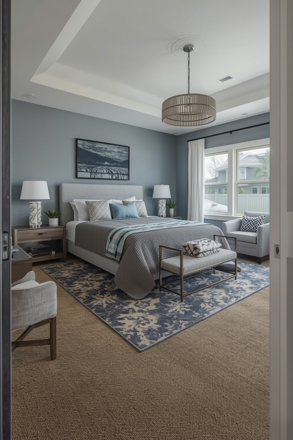 Open Concept Blue Bedroom Design Galleries
