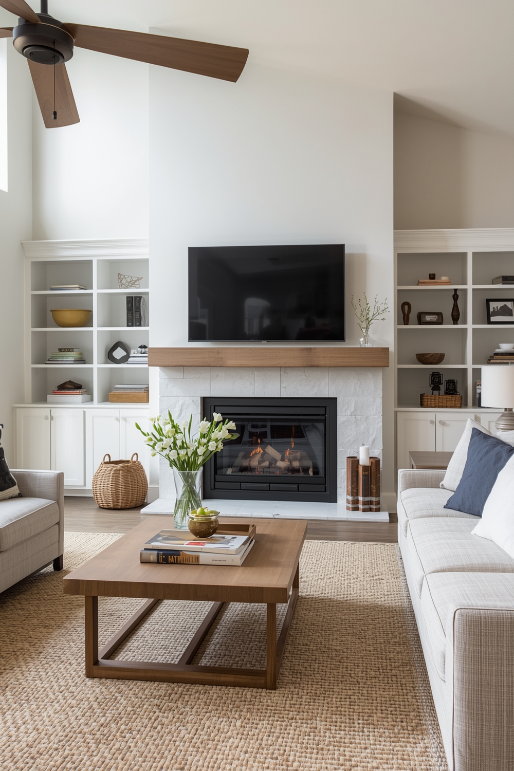 Open Concept Fireplace Layout Boards