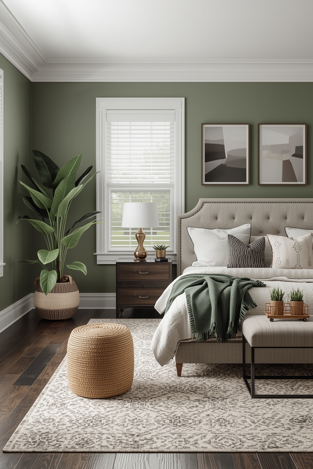 Open Concept Sage Green Bedroom Layout Boards
