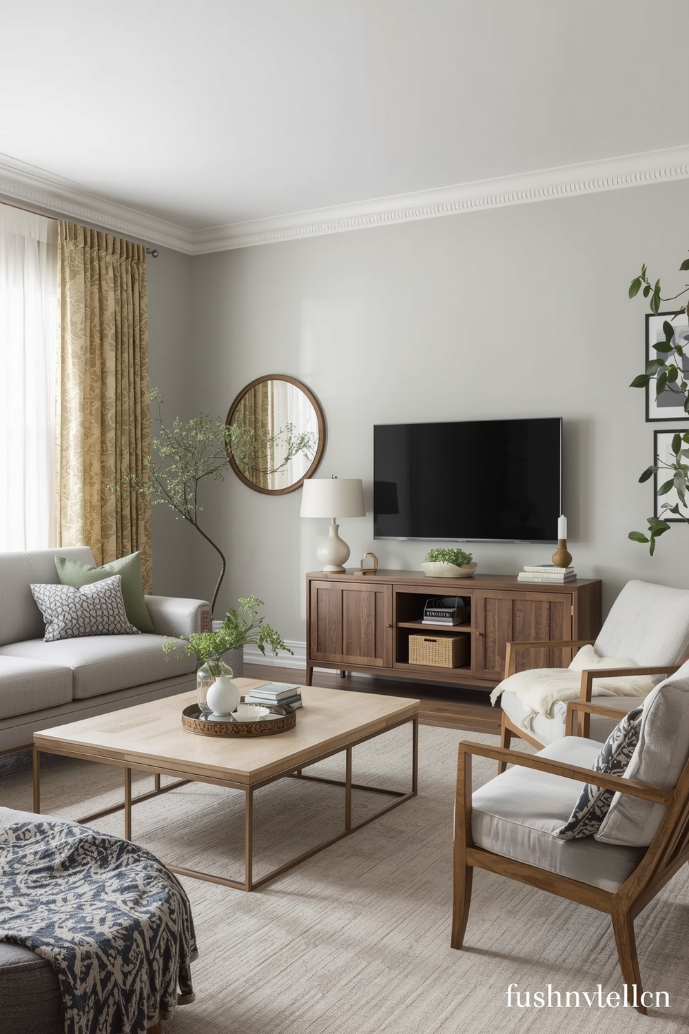 Open Concept Sage Green Living Room Layout Guides