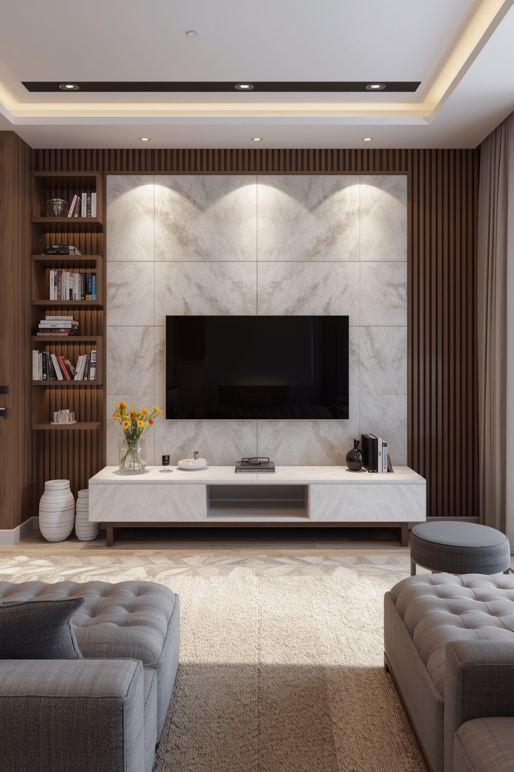Open Concept TV Wall Layout Examples