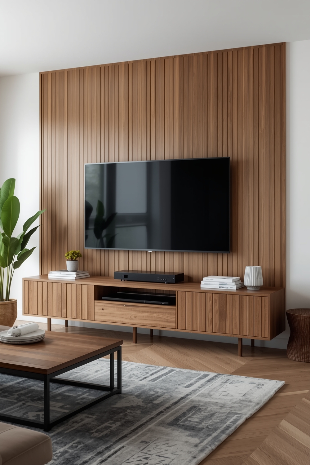 Open Concept TV Wall Layout Plans