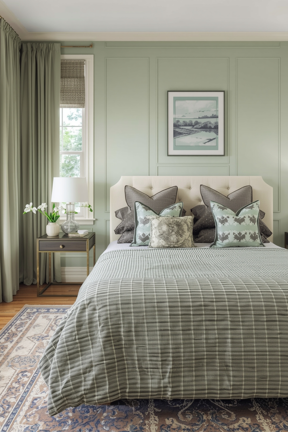 Sage Green Bedroom Accent Feature Ideas
