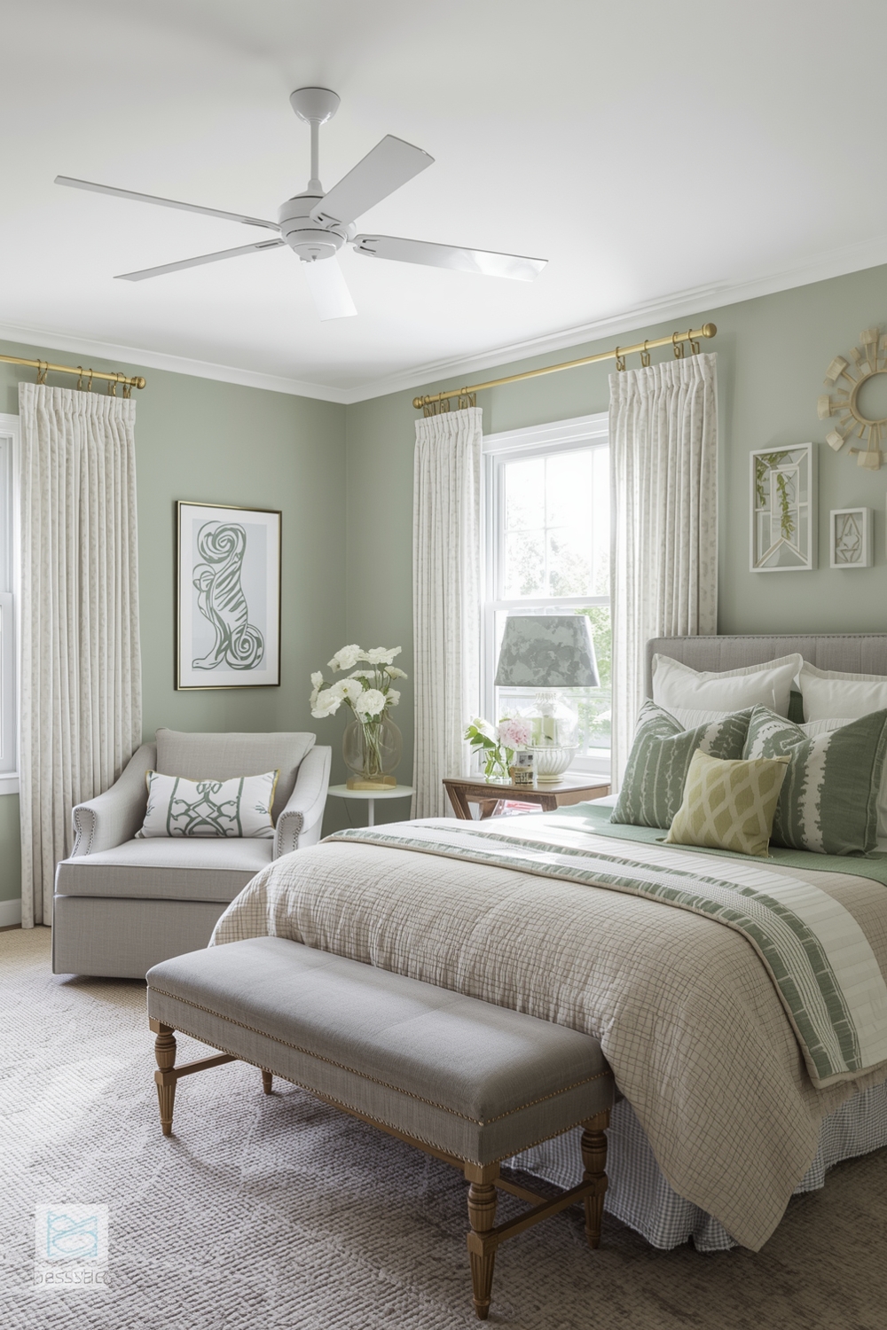 Sage Green Bedroom Accent Layout Galleries