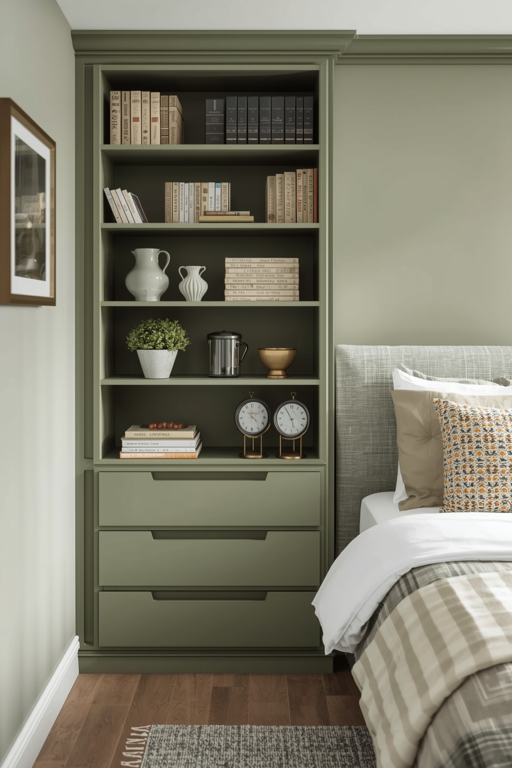 Sage Green Bedroom Storage Solution Examples