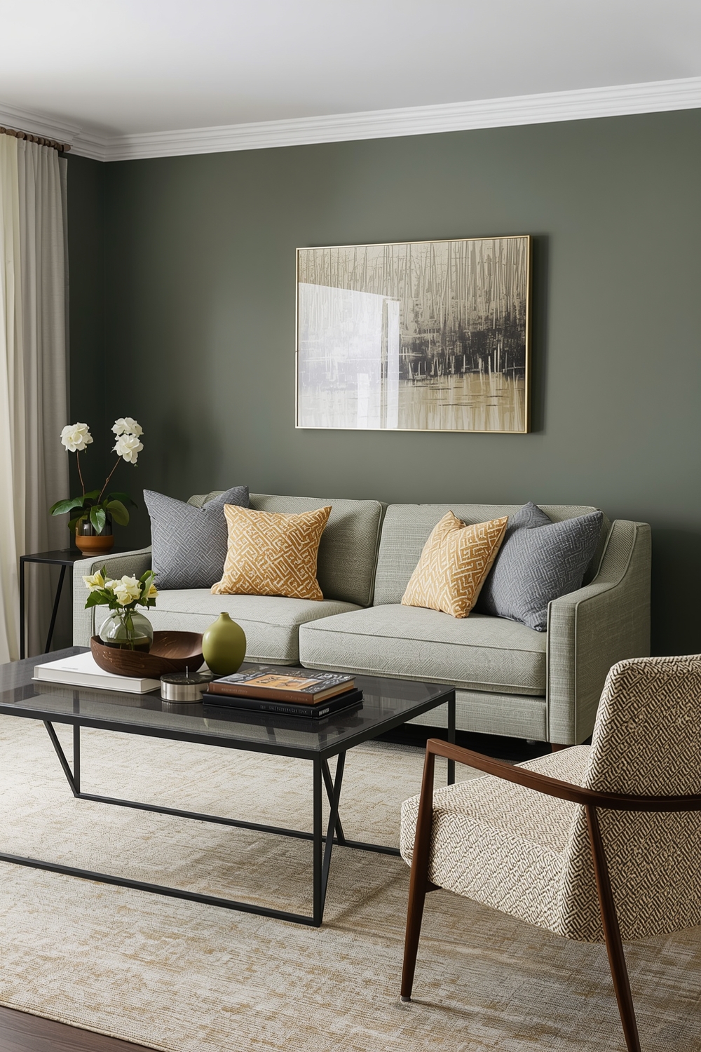 Sage Green Living Room Color Accent Inspirations