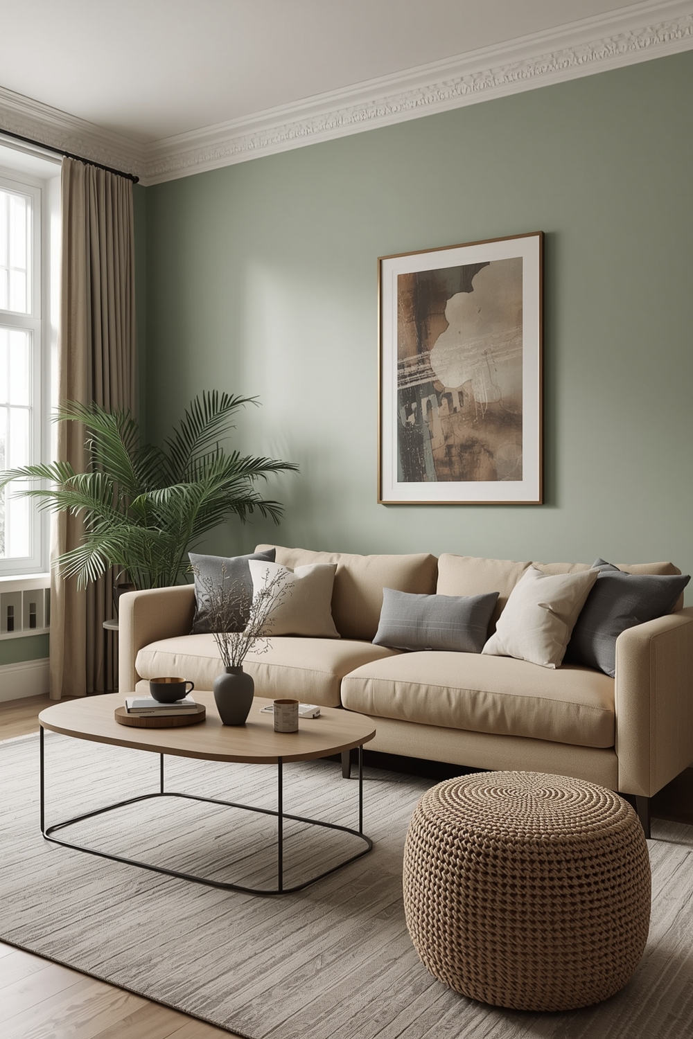 Sage Green Living Room Layouts for Calm Atmospheres