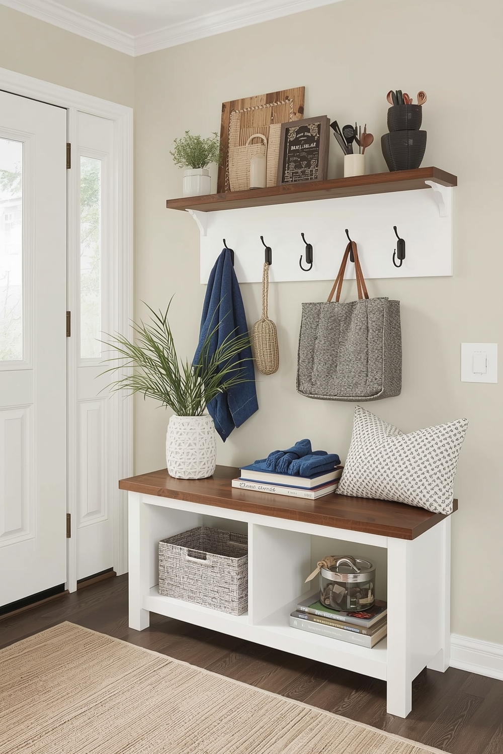 Small Entryway Storage Solution Boards