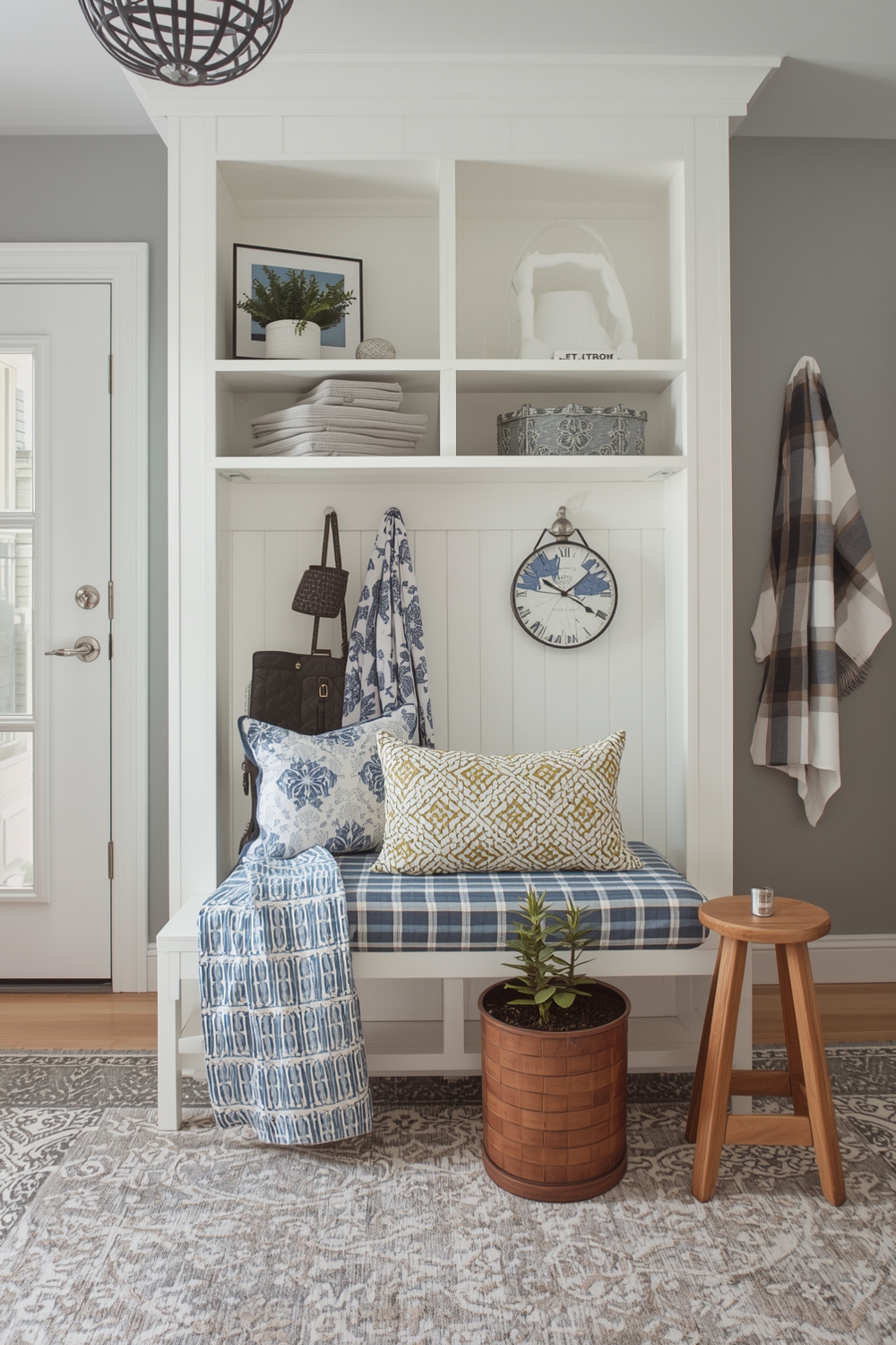 Small Entryway with a Built-In Bench