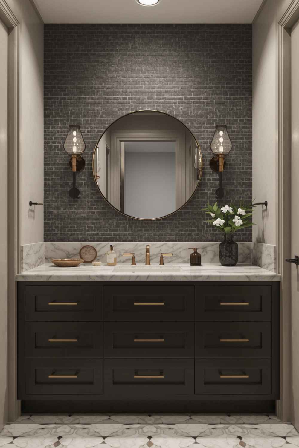 Stylish Bathroom Mirror Layout Examples