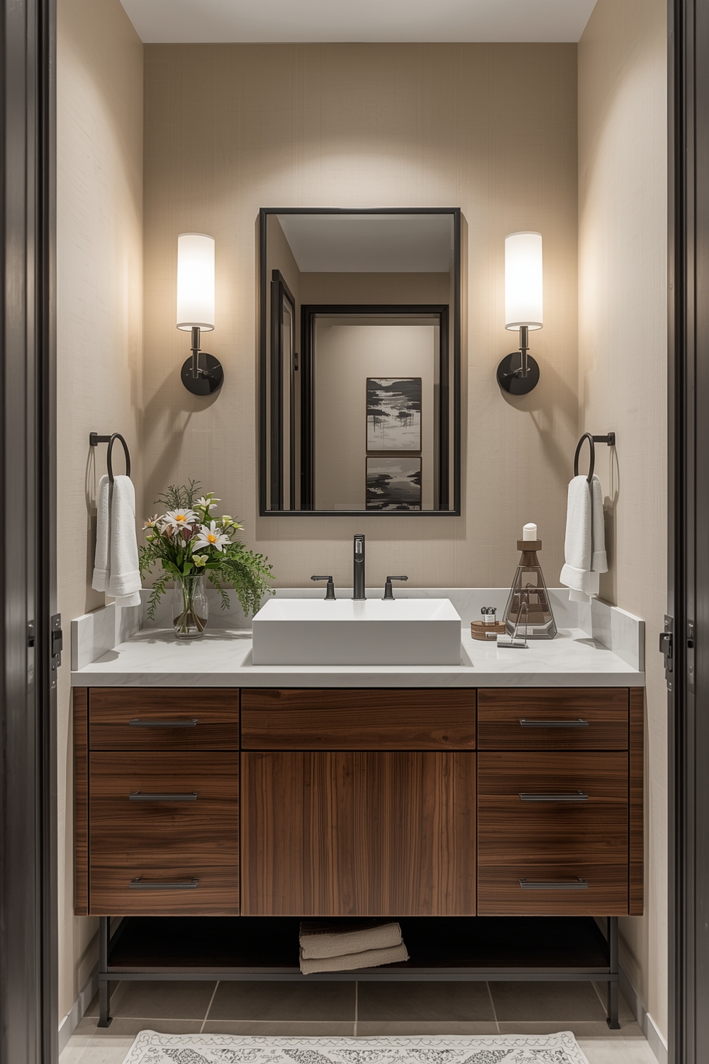 Stylish Bathroom Mirror Layout Inspirations