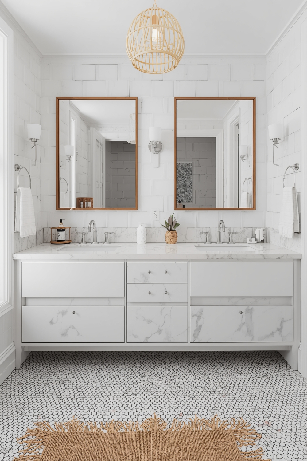 Stylish Bathroom Mirror Layout Pairing Examples