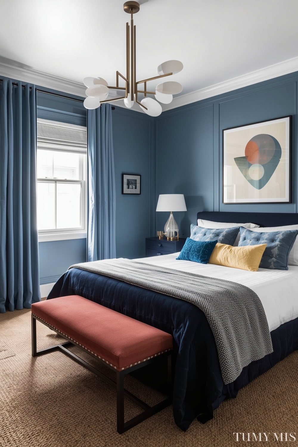 Stylish Blue Bedroom Design Examples