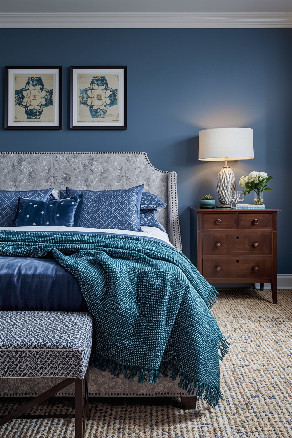 Stylish Blue Bedroom Layout Guides