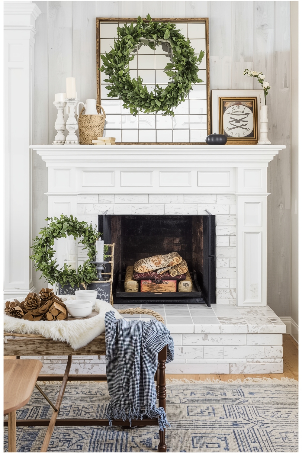 Stylish Farmhouse Fireplace Idea Boards